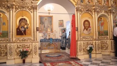 Rusya - 23 Ekim: Bir Rus Ortodoks Kilisesi ayini