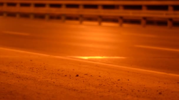 Natt highway. sommar — Stockvideo