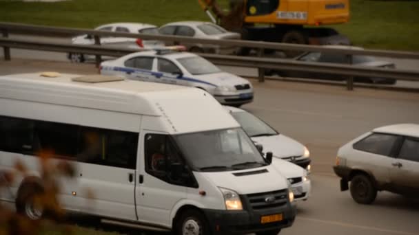 Otobanda trafik sıkışıklığı — Stok video