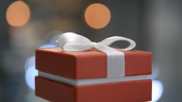 Caja de regalo para joyas — Vídeos de Stock