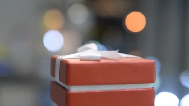 Gift box for jewelry — Stock Video