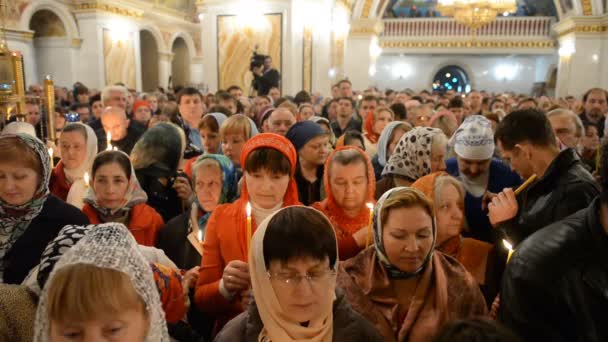 Iglesia Ortodoxa Rusa, Pascua. Servicio de Pascua . — Vídeos de Stock