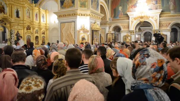 Igreja Ortodoxa Russa, Páscoa. Serviço de Páscoa . — Vídeo de Stock
