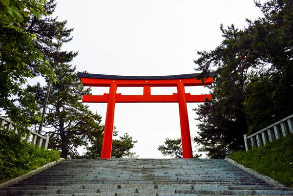 Torii vermelho em Hakodate Japão1 — Fotografia de Stock