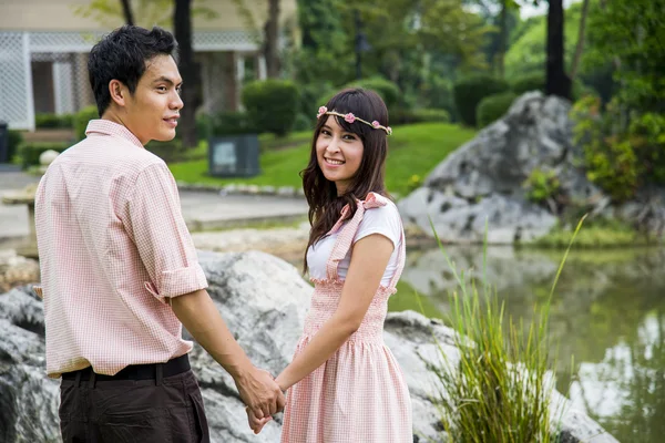 Lovely couple hold the hand together1 — Stock Photo, Image