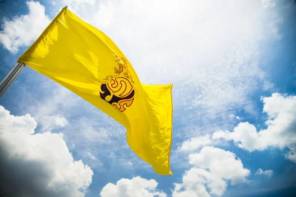 Bandera real del rey rama IX en Tailandia — Foto de Stock