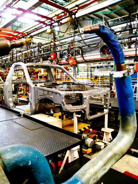 Car assembly line for body cab — Stock Photo, Image