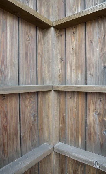 Esquina de pared de madera —  Fotos de Stock