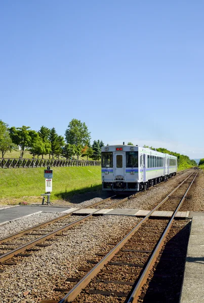 在 rail2 上火车 — 图库照片