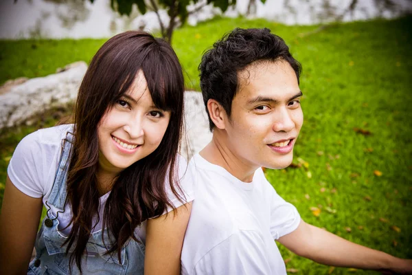 Lovely couple in the garden3 — Stock Photo, Image