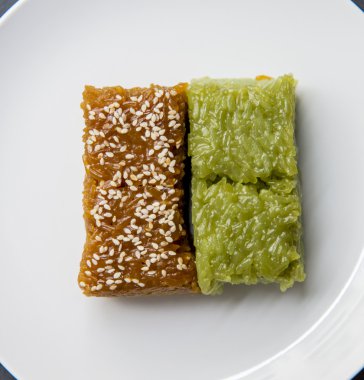 hangi kahve ve pandan bırakır şeker ile yapışkan pirinç pişmiş 