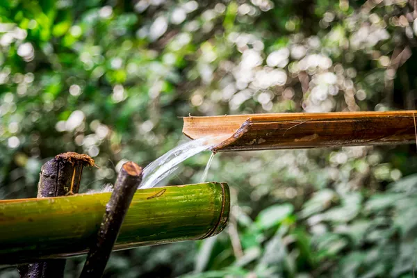 Stříkající vodě z bambusu bamboo1 — Stock fotografie
