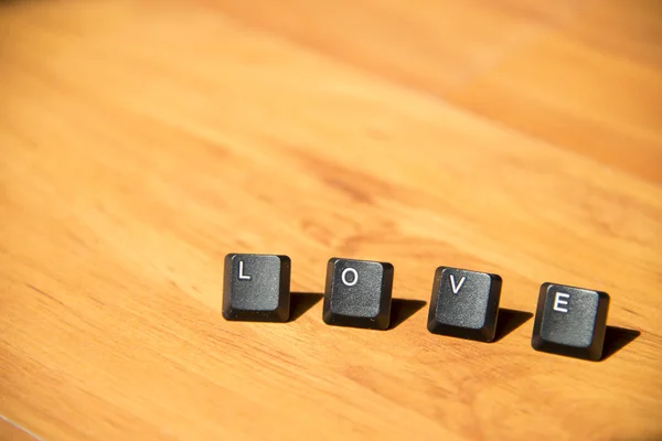 Palabra de amor en el suelo laminado6 — Foto de Stock