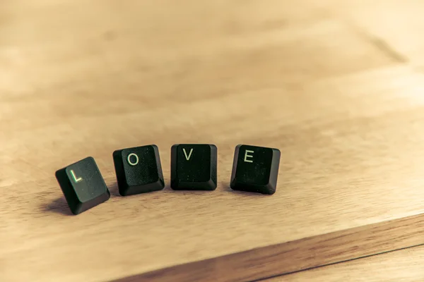 Love word on the wooden floor8 — Stock Photo, Image