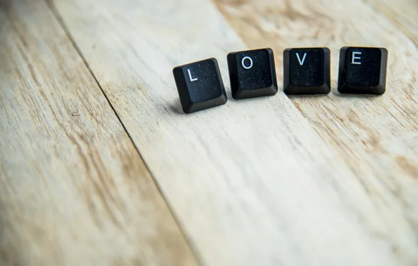 Love word on the wooden floor15 — Stock Photo, Image