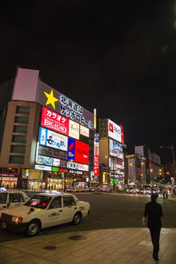 Sapporo, Japonya - 24 Temmuz susukino alışveriş caddesinin 24 Temmuz 20