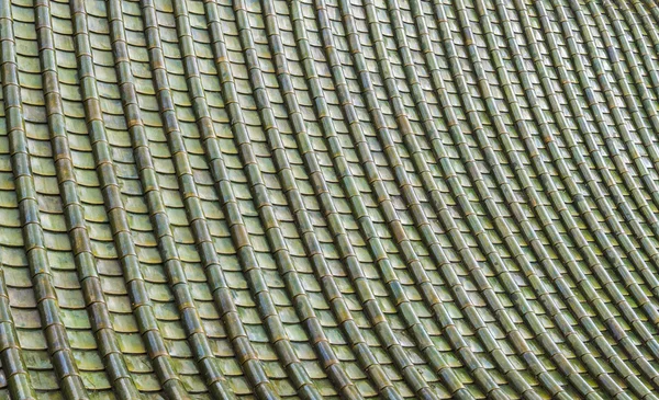 Padrão de telhado de cerâmica verde2 — Fotografia de Stock