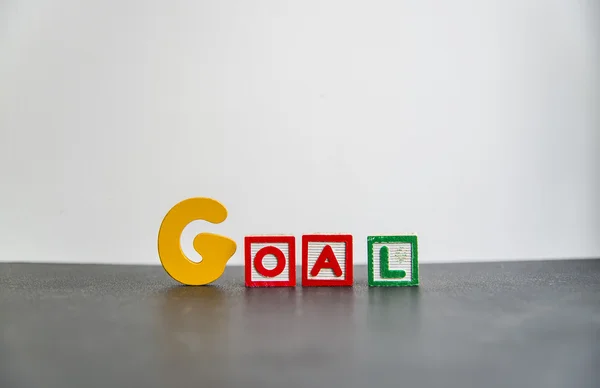 Colorful Wooden word goal with white background1 — Stock Photo, Image