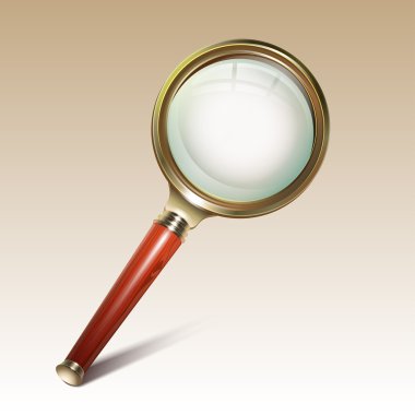 Büyüteç camı. Arama simgesi