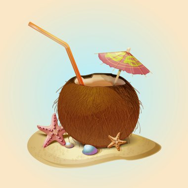 yaz hindistan cevizi kokteyli