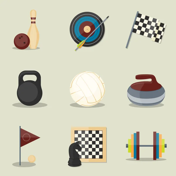 Iconos deportivos . — Vector de stock