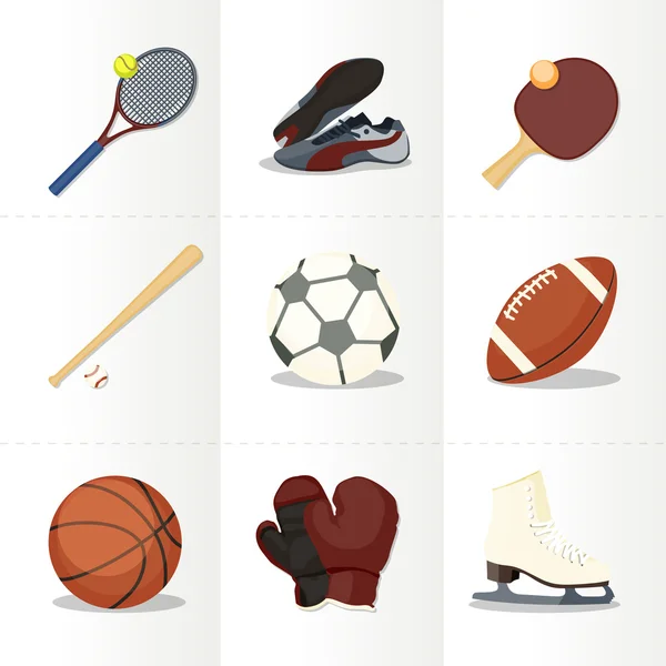 Iconos deportivos . — Vector de stock