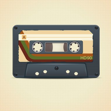 retro tarzı vektör audio kaset