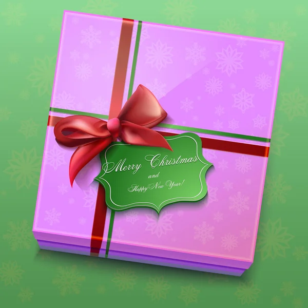 Gift box with ribbon — Stock Vector