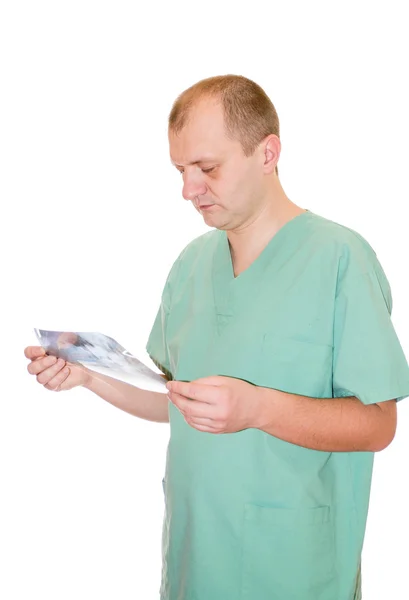 Doctor looking x-ray — Stock Photo, Image