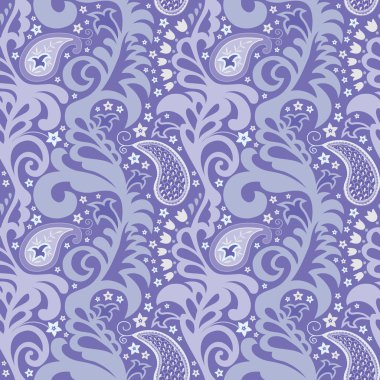 paisley ile mavi seamless modeli