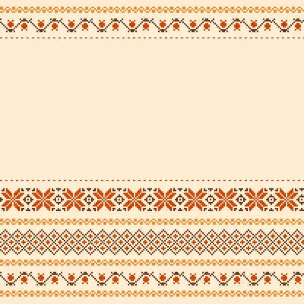 Folk style textile background — Stock Vector