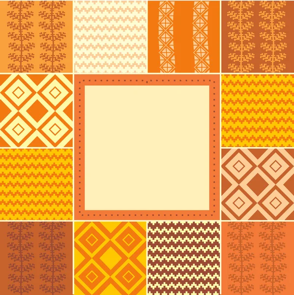 Cadre en patchwork style — Image vectorielle
