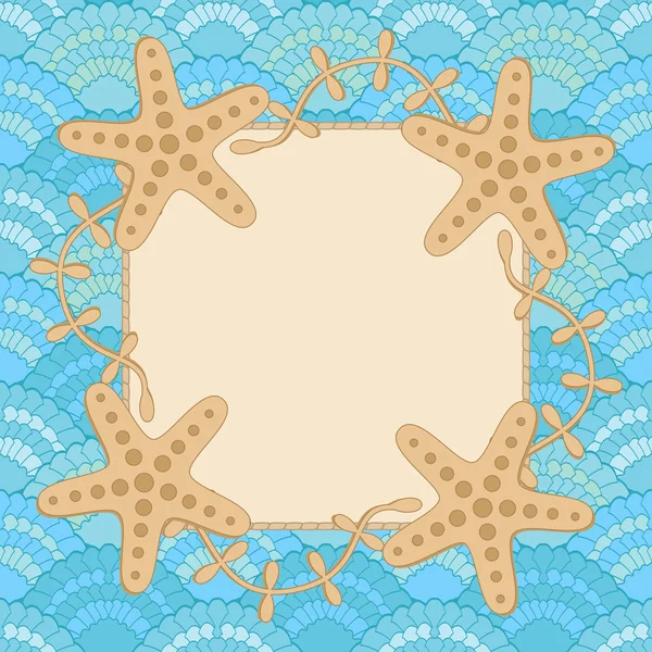 Modèle de cadre de mer — Image vectorielle