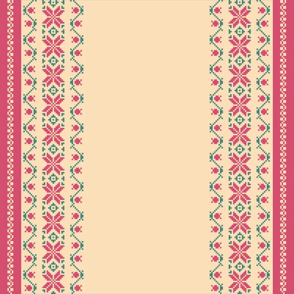 Textile ornamental banner template — Stock Vector