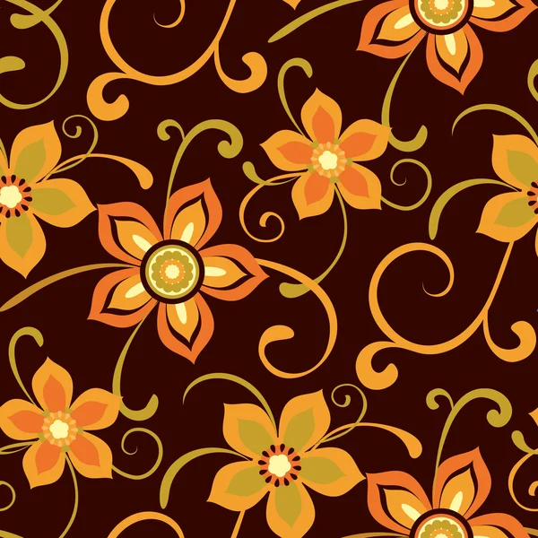 Patrón floral — Vector de stock