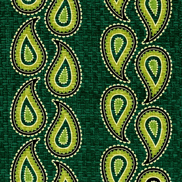 Padrão Paisley em verde —  Vetores de Stock