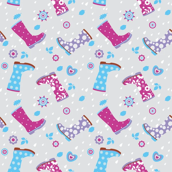 Seamless pattern of gumboots — Stock Vector