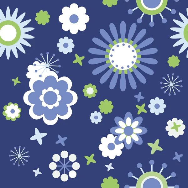 Diseño floral decorativo, fondo de pantalla de flores sin costuras — Archivo Imágenes Vectoriales