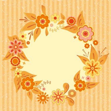 Çiçek ve yaprak çelengi