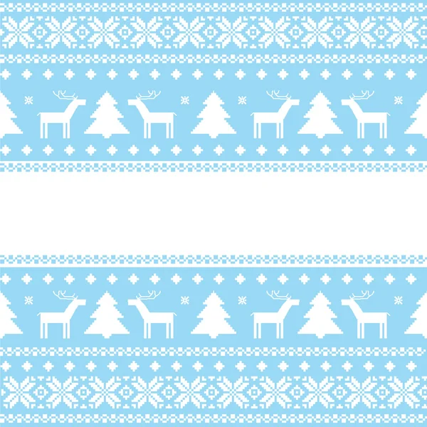 Christmas card fair isle background — Stock Vector