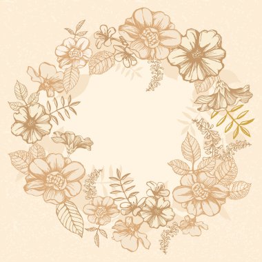 Dekoratif çiçek kartı