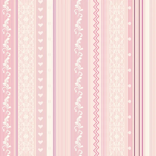 Ornamenral pink striped wallpaper Royalty Free Stock Vectors