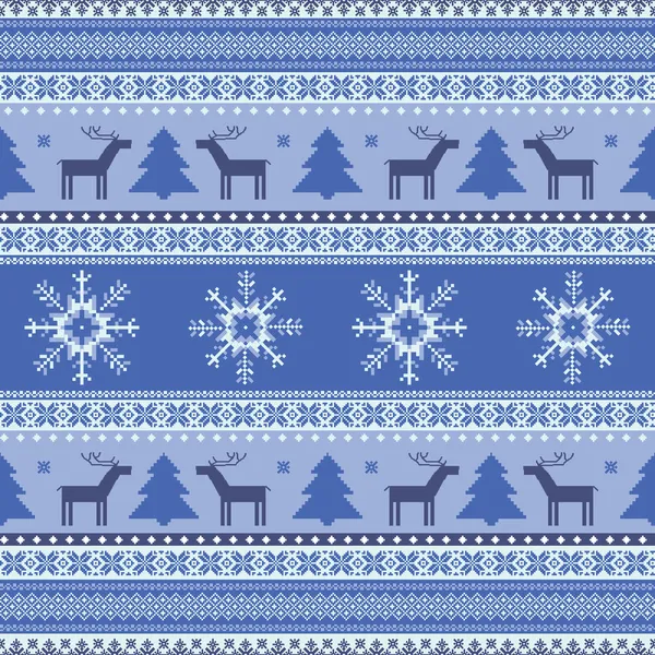 Winter knitted pattern — Stock Vector