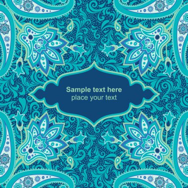 Mavi süs çiçek kartı