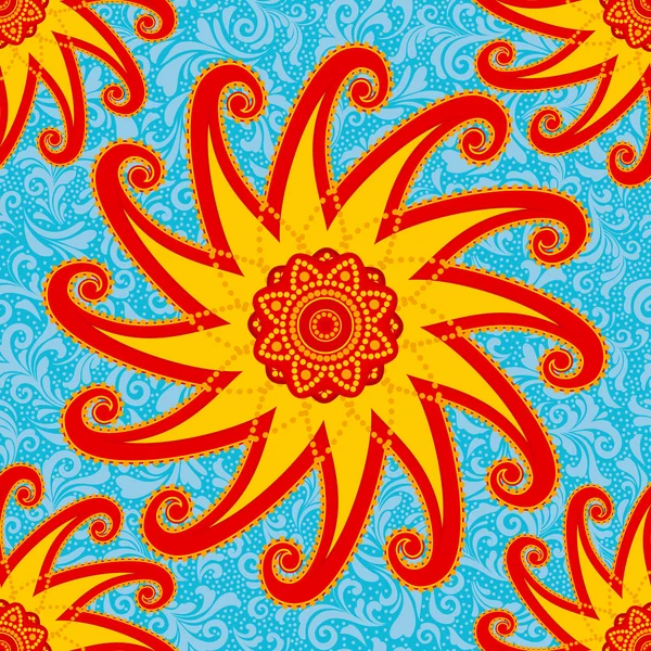 Fondo sin costura ornamental étnico — Vector de stock