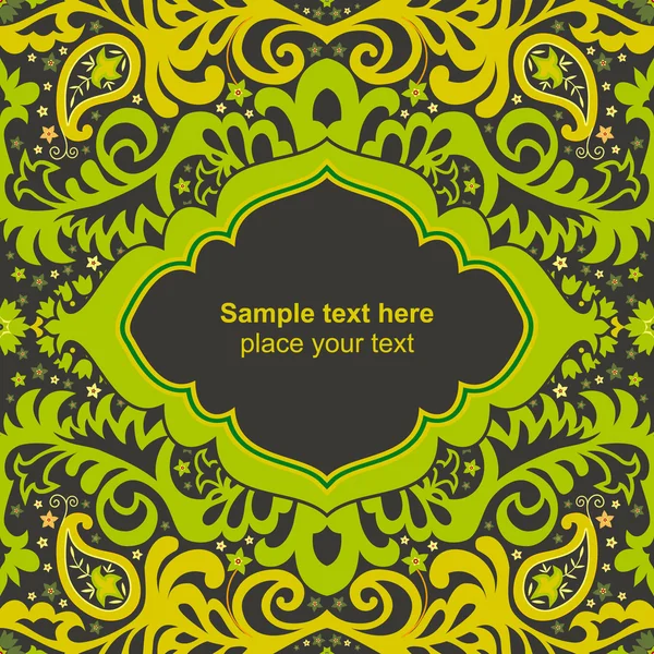 Yeşil süs çiçek kartı