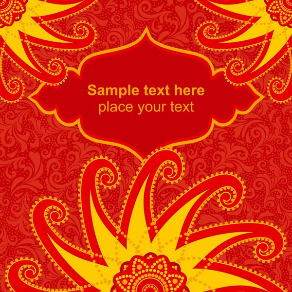 Kırmızı dekoratif davetiye