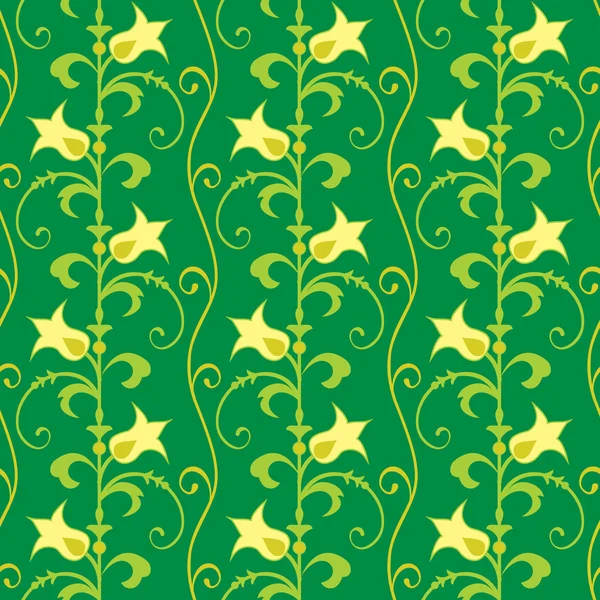 Цветочный фон в зеленом — стоковый вектор