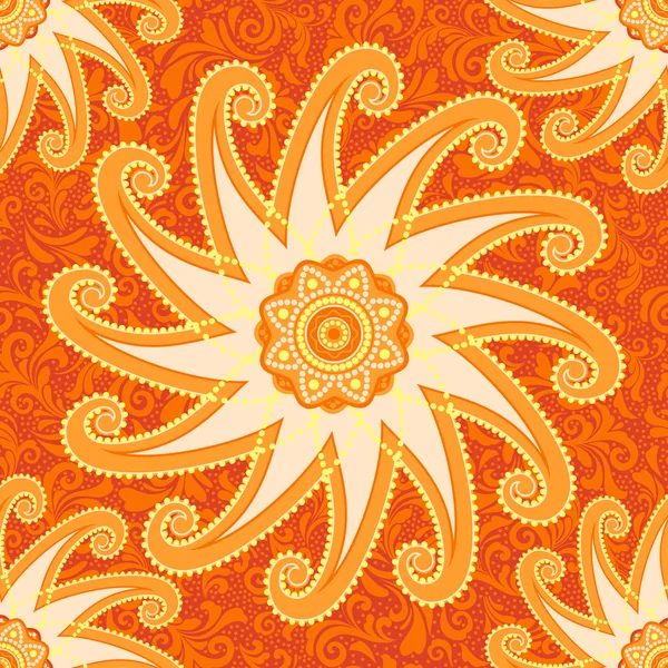 Patrón decorativo naranja — Vector de stock