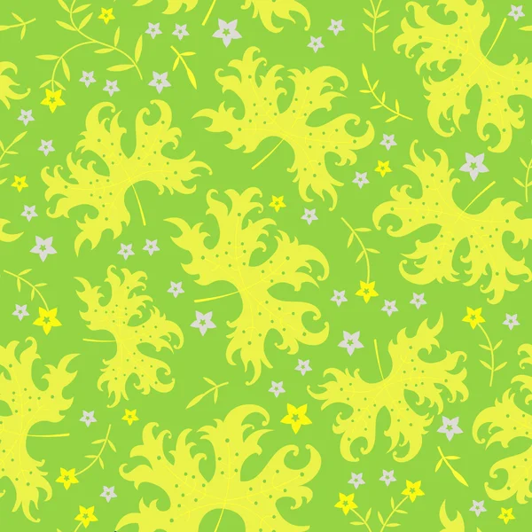 Modèle de feuilles de printemps — Image vectorielle